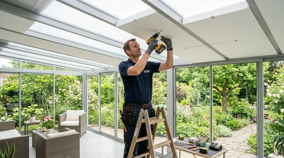 comment isoler un toit de véranda en polycarbonate