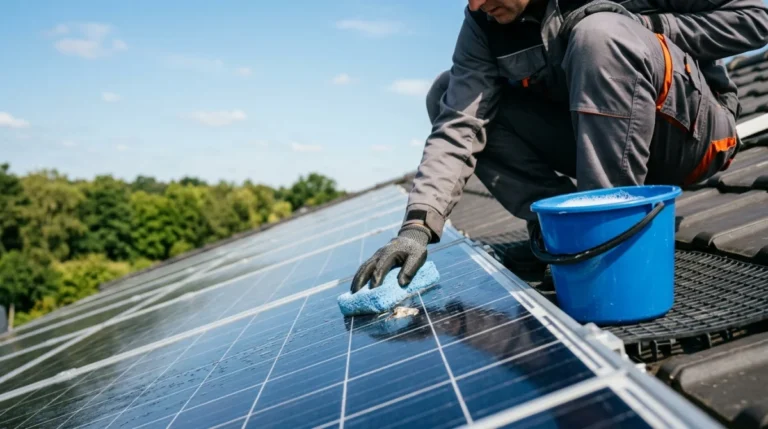 comment nettoyer les panneaux solaires sur le toit